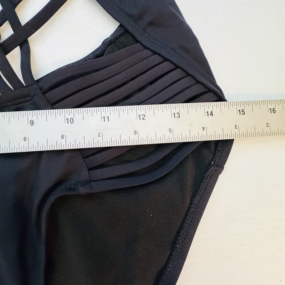 Kenneth Cole Women Black Strappy Cutout Monokini One Piece Swimsuit Small (4-6) - Picture 14 of 16